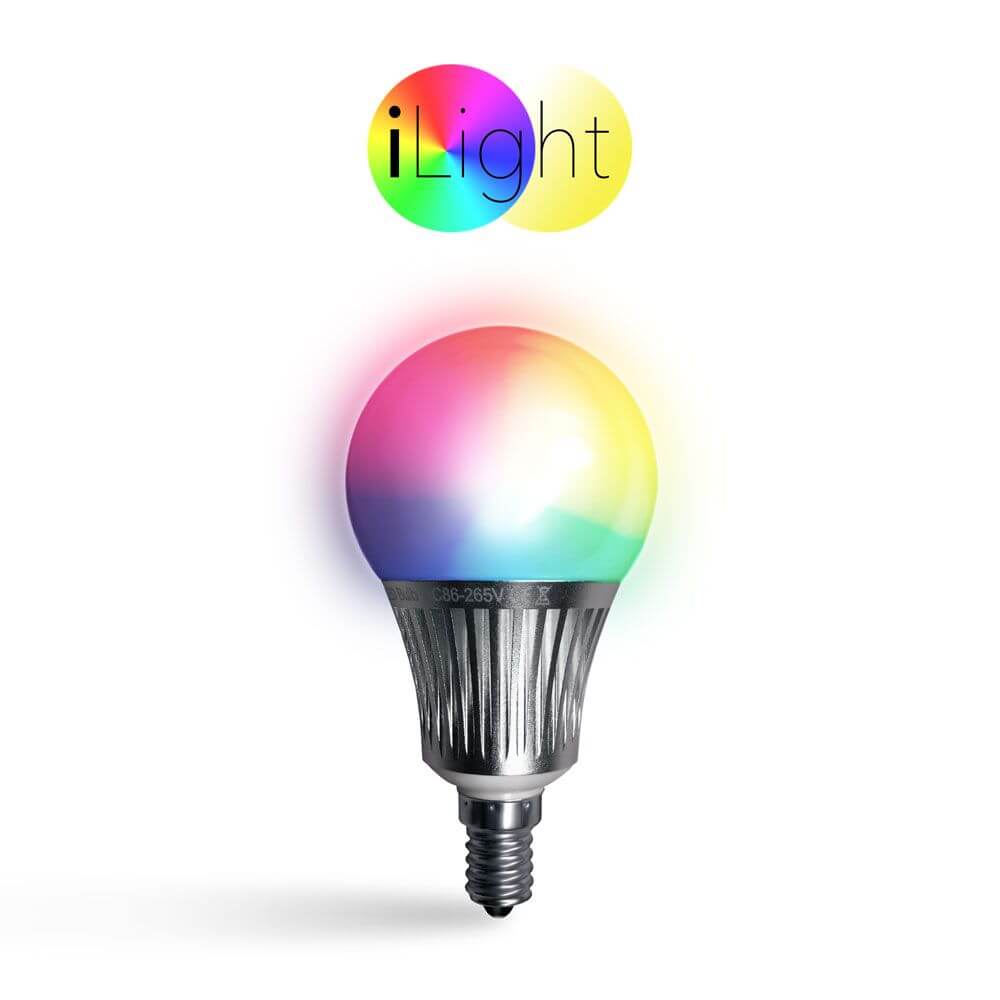 iLight E14 LED RGBW Lampe mit Farbwechsel, perfekte Beleuchtung für jede Stimmung.