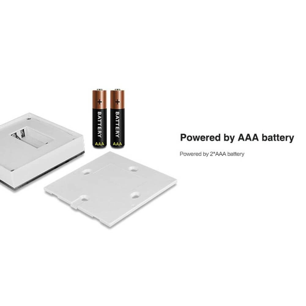 Funk Touchpanel mit AAA-Batterien zur Steuerung von Beleuchtung und Lichtquellen.