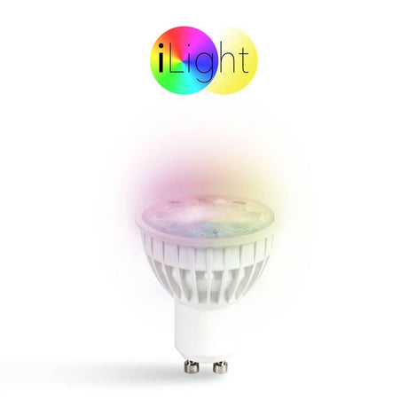 GU10 LED RGBW CCT 2700-6500K 280lm 4W light source with RGB function and flexible color temperature.