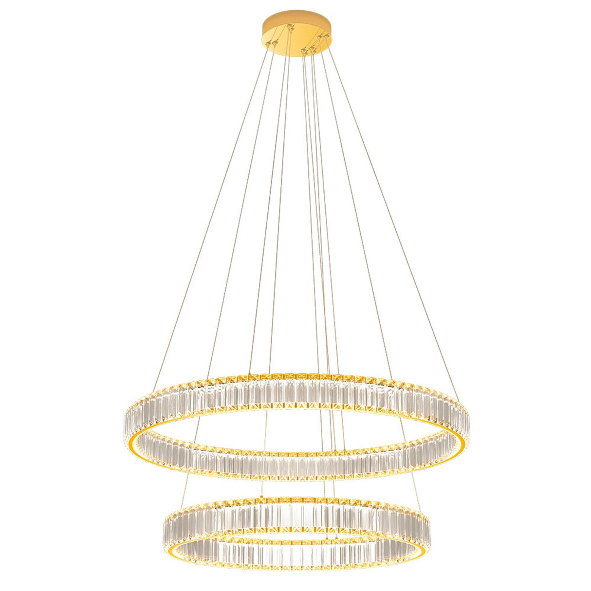 LED-Pendellampe Akala 2-lys Ø 60+80 cm dæmpbar
