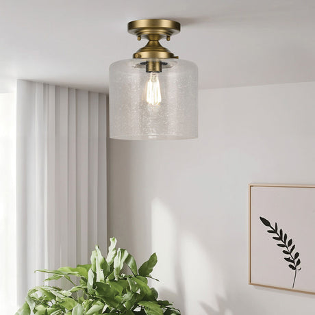 Deckenleuchte Winslow 1-flammig Messing Ø 22cm (1)