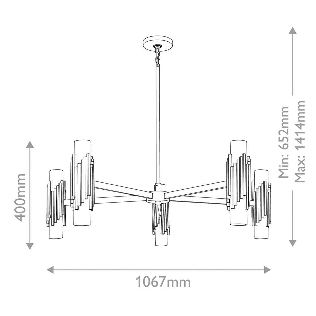 Kronleuchter Marvele 10-flammig Messing Ø 107cm (10)
