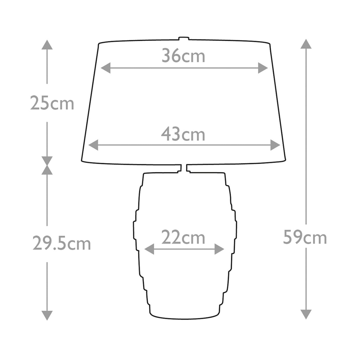 Tischleuchte Neptune 1-flammig Ø 43cm (6)