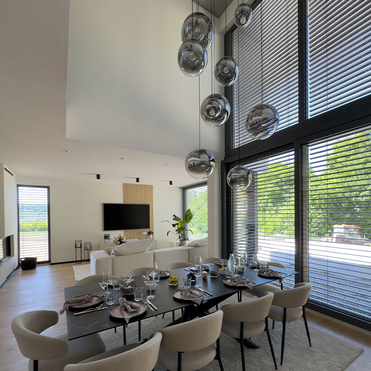 s.luce Lampe de galerie Orb 8 flammes Modulaire