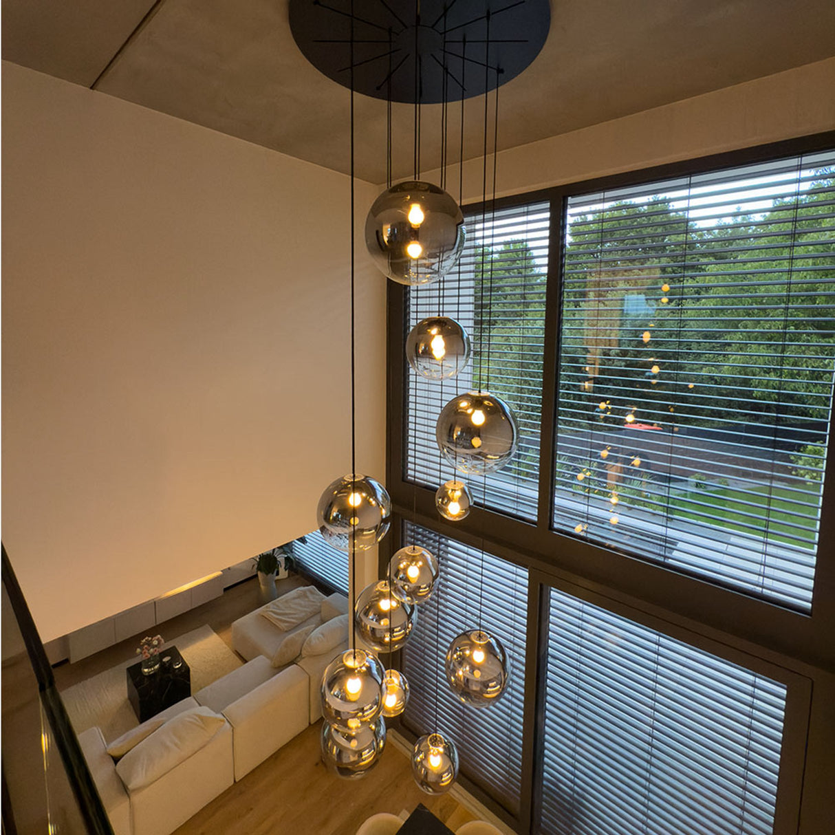 s.luce Lampe de galerie Orb 8 flammes Modulaire