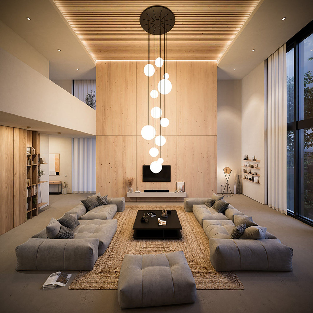 s.luce Modular 80 XL multiple pendant light canopy