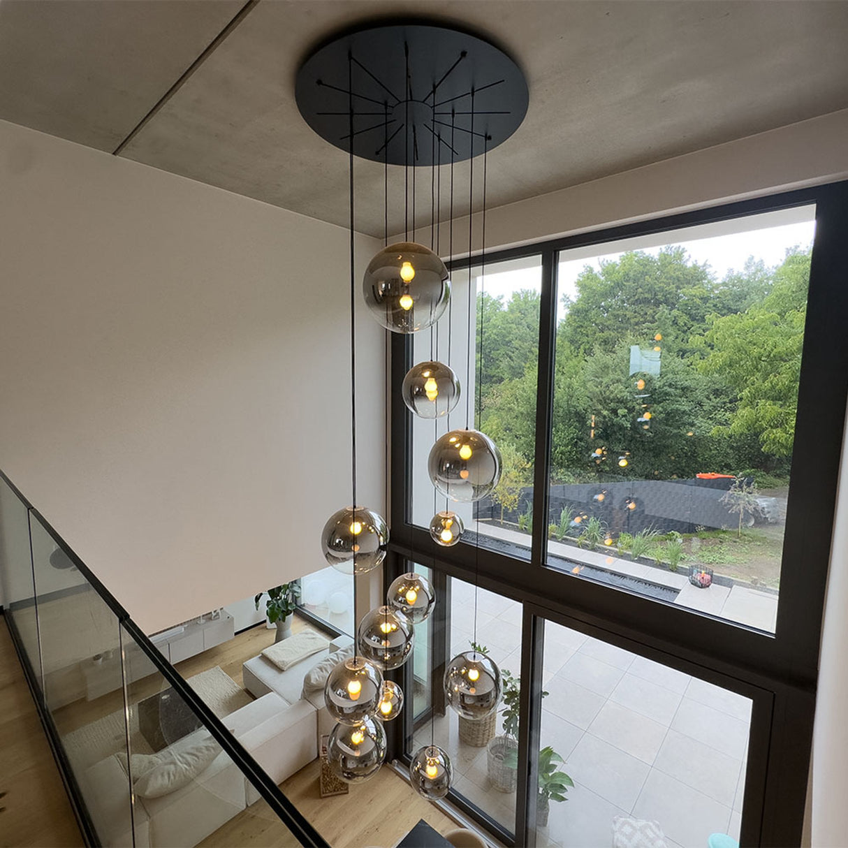 s.luce Modular 80 XL multiple pendant light canopy