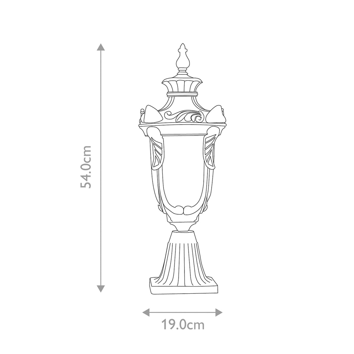 Candeeiro de base Philadelphia 1 luz Bronze A 54cm (5)