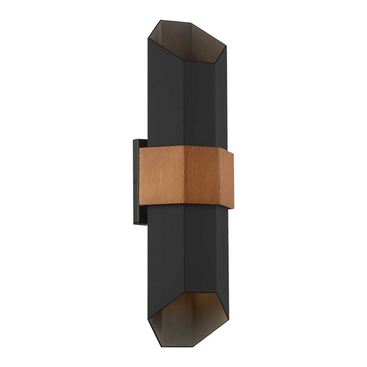 LED-Außenwandleuchte Chasm 2-flammig IP44 Schwarz (2)