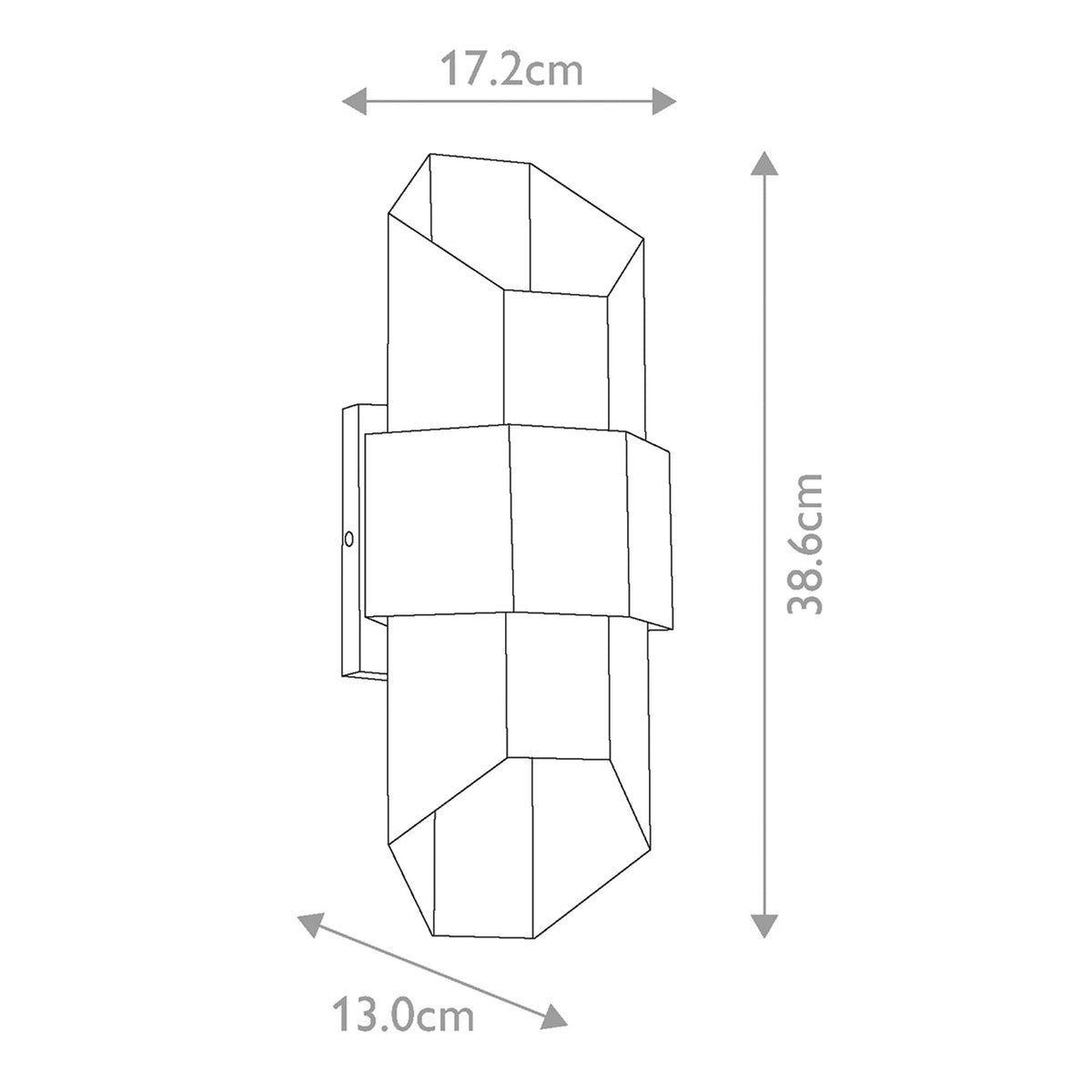 LED-Außenwandleuchte Chasm 2-flammig Up & Down IP44 Schwarz (7)