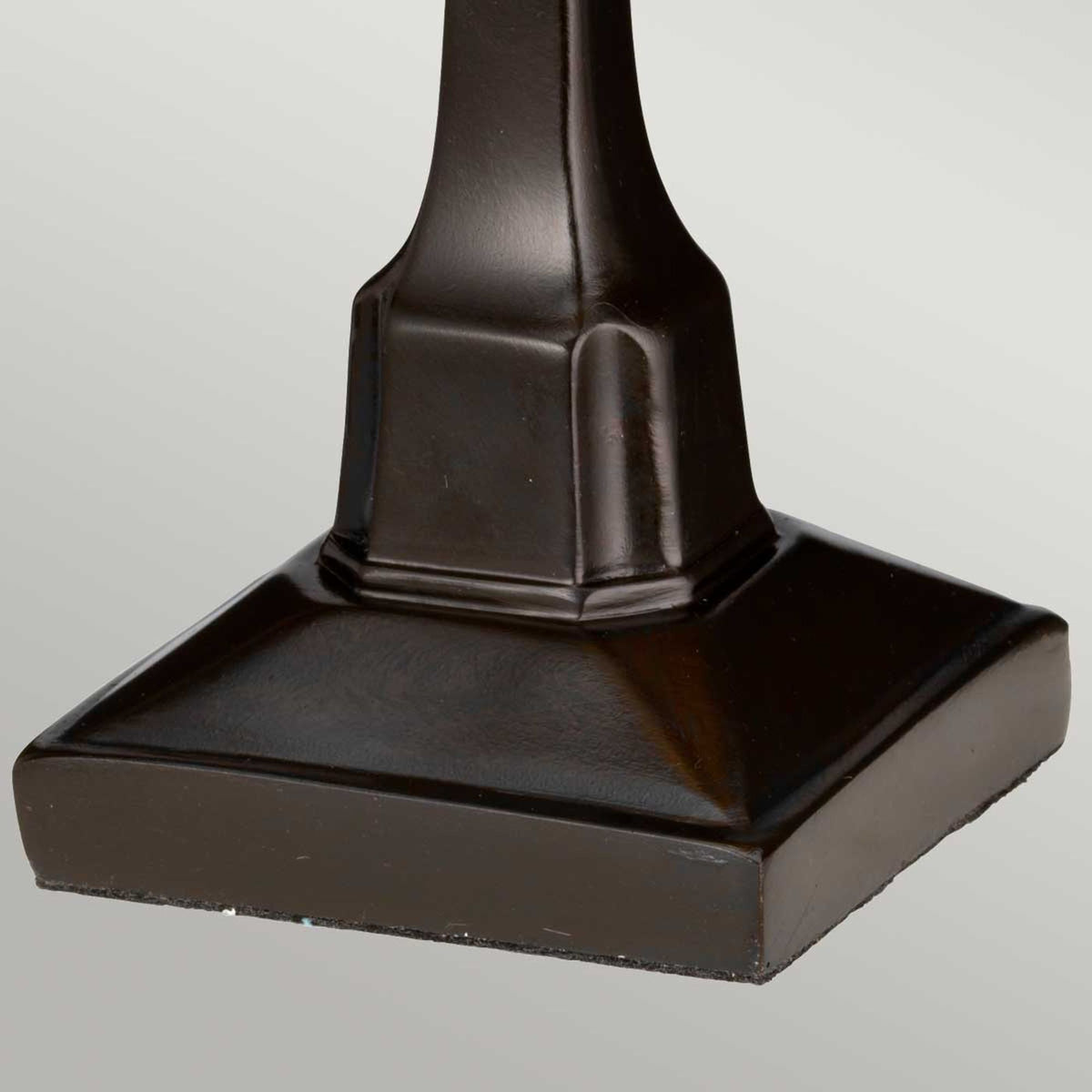 Candeeiro de mesa Holmes 1 luz abajur de vidro Tiffany bronze (3)