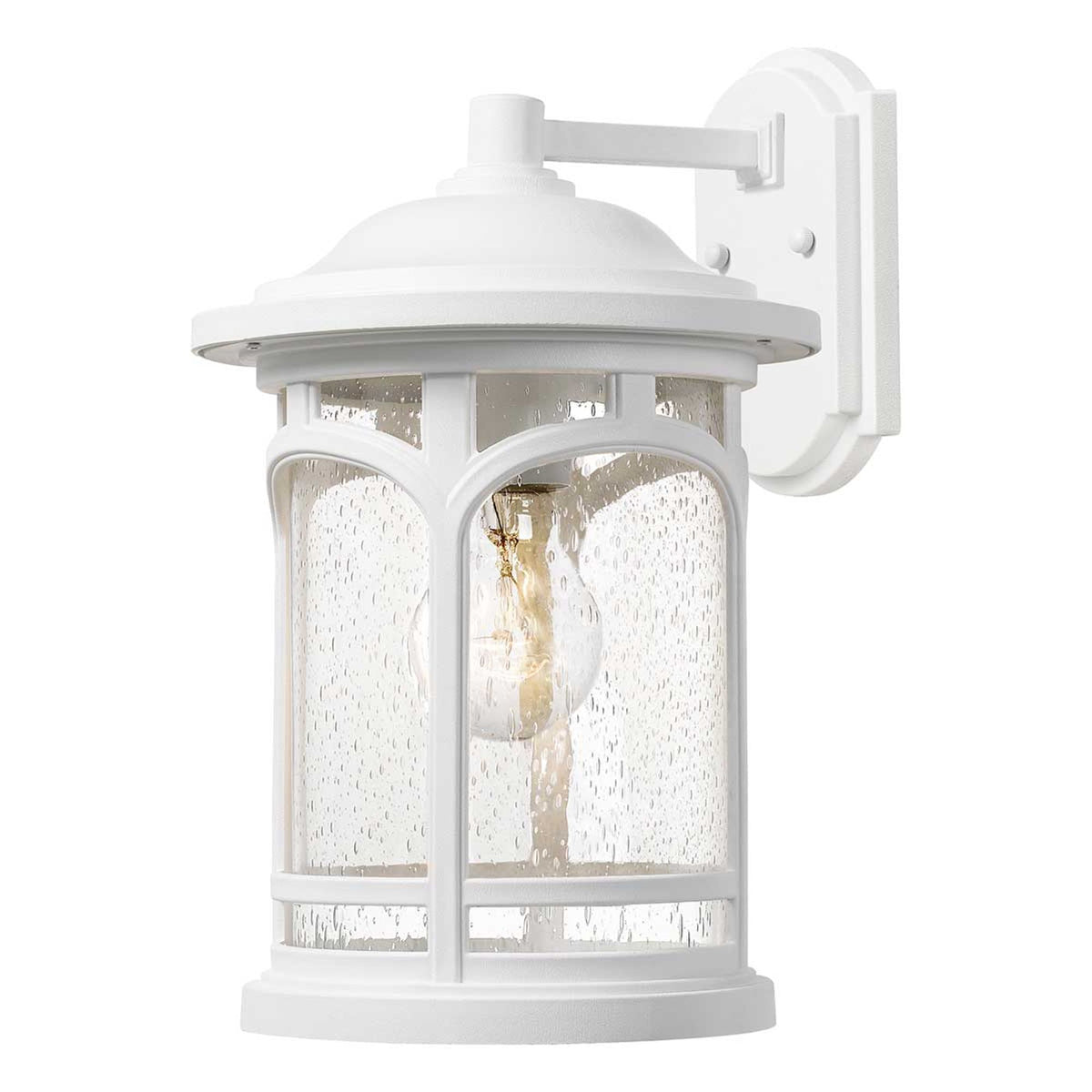 Applique extérieure Marblehead à 1 lumière en verre IP44 blanc 22x34cm (1)