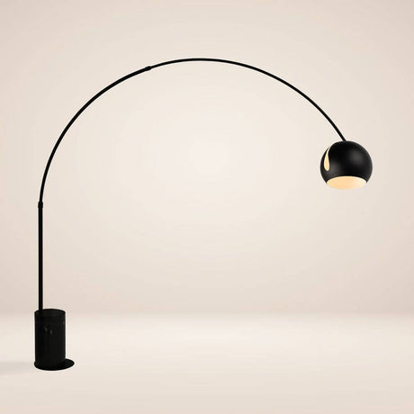 s.luce Ball design arc lamp with modern marble base