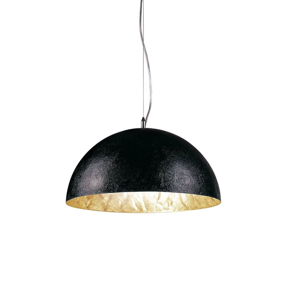 s.luce Blister Pendelleuchte in Matt Schwarz, stilvolle Hängeleuchte für Essbereich und Galerie.