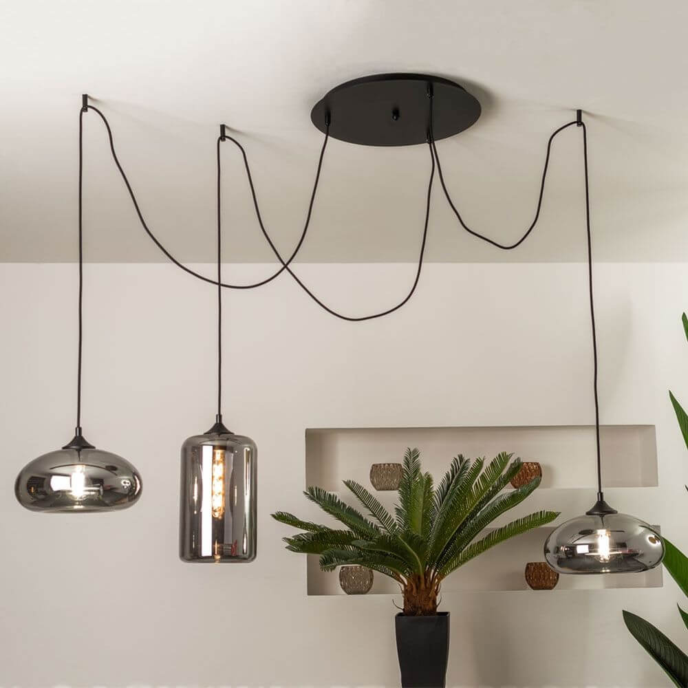 s.luce Cruet mehrflammige Hängeleuchte in modernem Design mit drei Pendelleuchten.