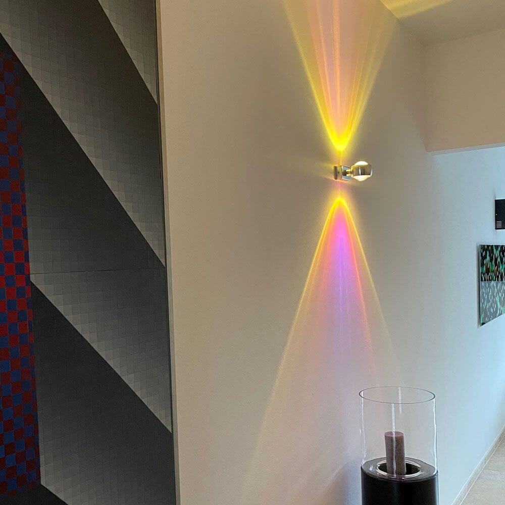 Farbfilter Multicolor für Beam Wandleuchte, erzeugt faszinierende Lichtakzente auf der Wand.