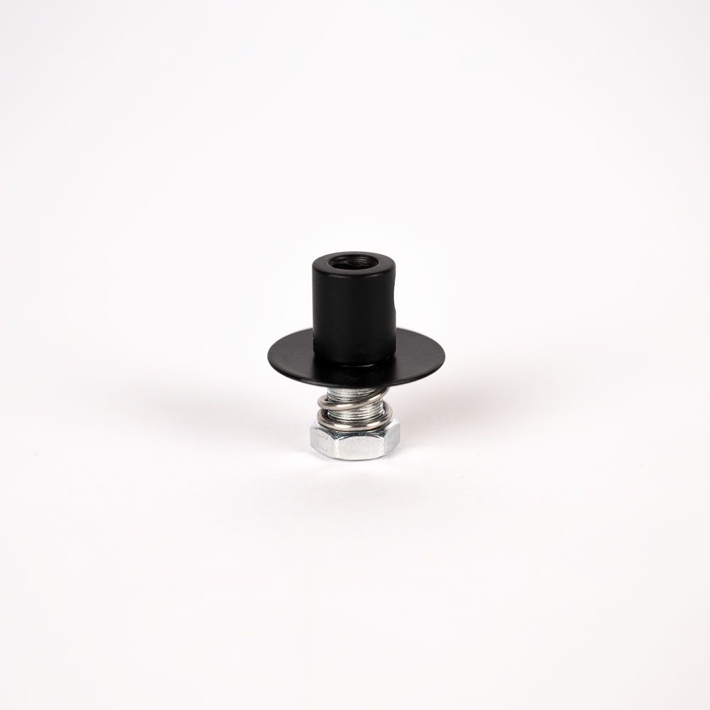 s.luce Kabel- und Stahlseilaufnahme für Modular Baldachin, schwarz, mit Gewinde und Mutter.