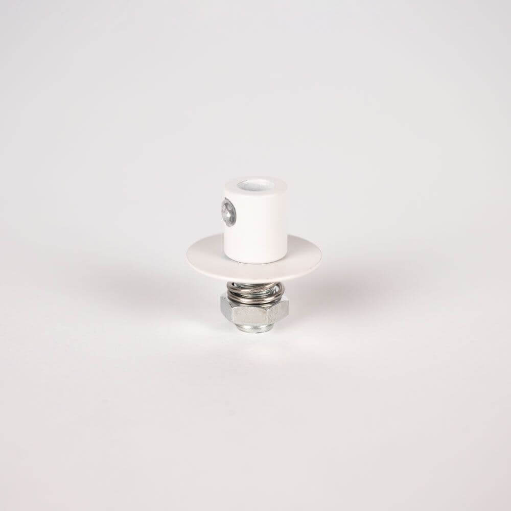 s.luce Kabel- und Stahlseilaufnahme für Modular Baldachin in Weiß, ideal für Pendelleuchten.