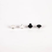 s.luce Kabel- und Stahlseilaufnehmer für Modular Baldachin, schwarz und weiß, Set von vier