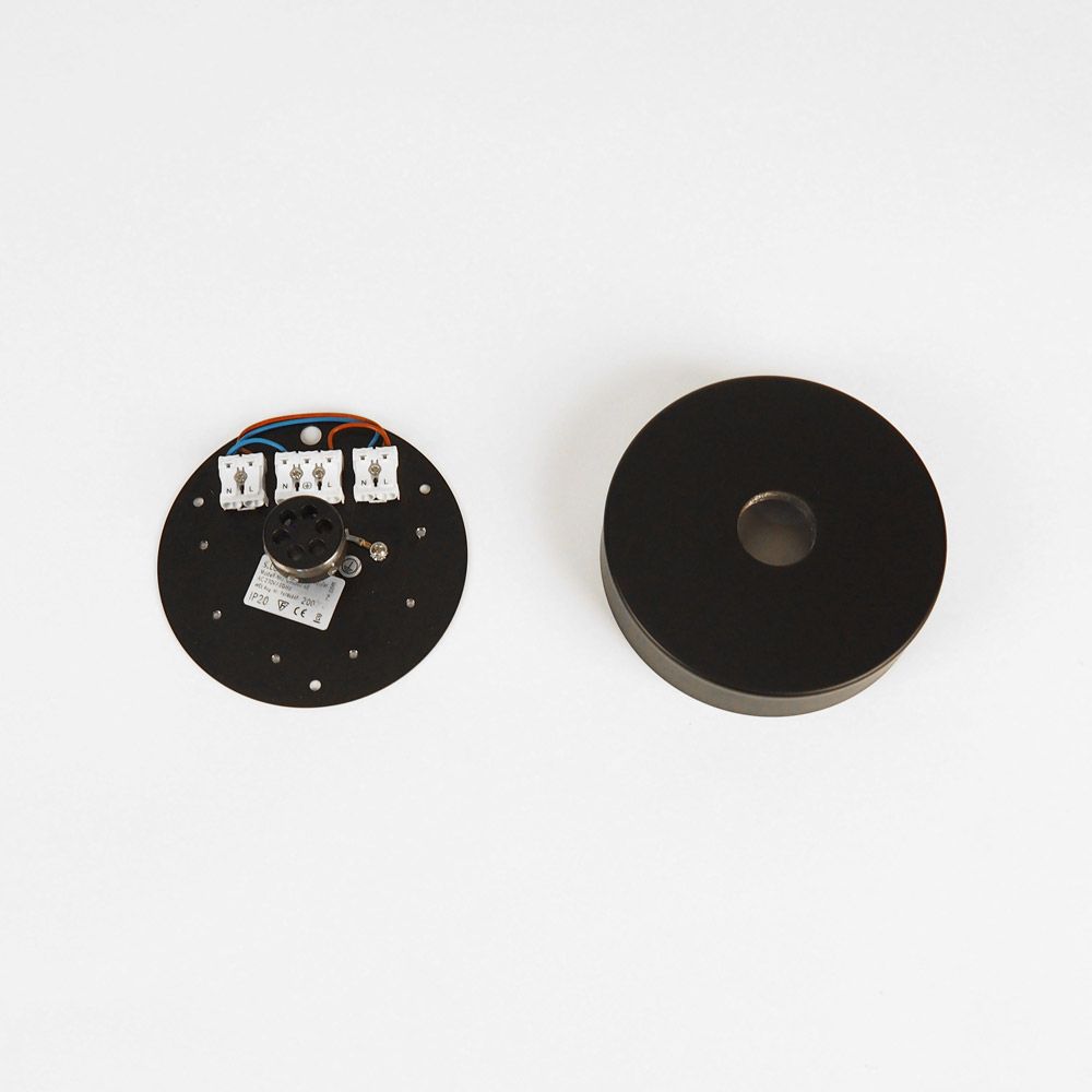 s.luce Modular Baldachin für bis zu 6 Leuchten, kompakt und hochwertig, Durchmesser 15cm