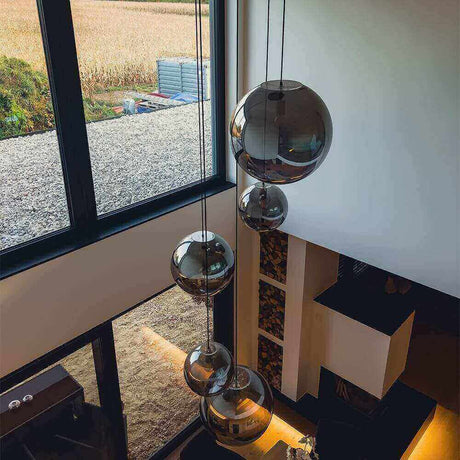 s.luce Orb Galerieleuchte 3- oder 5-flammig Modular Baldachin in moderner, luftiger Raumgestaltung.