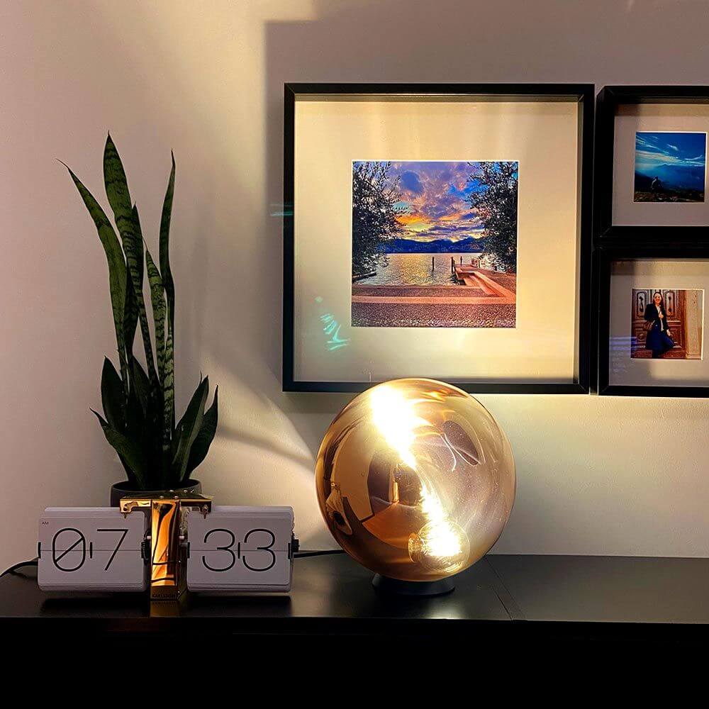 s.luce Progress glass globe table lamp