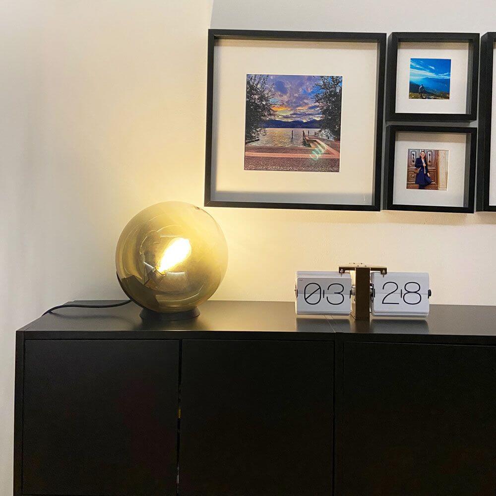 s.luce Progress glass globe table lamp