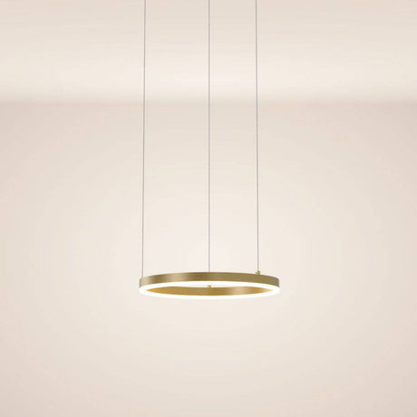 s.luce Lâmpada pendente em anel LED Ø 40cm em design minimalista com iluminação indireta.