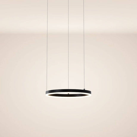 s.luce Lâmpada pendente em anel LED Ø 40cm em design minimalista com emissão de luz direta e indireta.