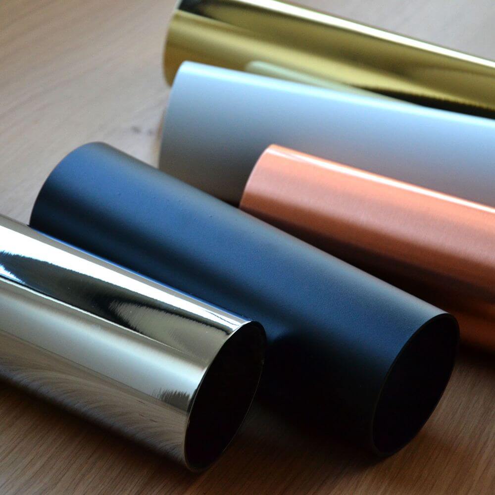 s.luce Cover für Crutch in verschiedenen Farben: Gold, Silber, Schwarz, Kupfer und Grau.