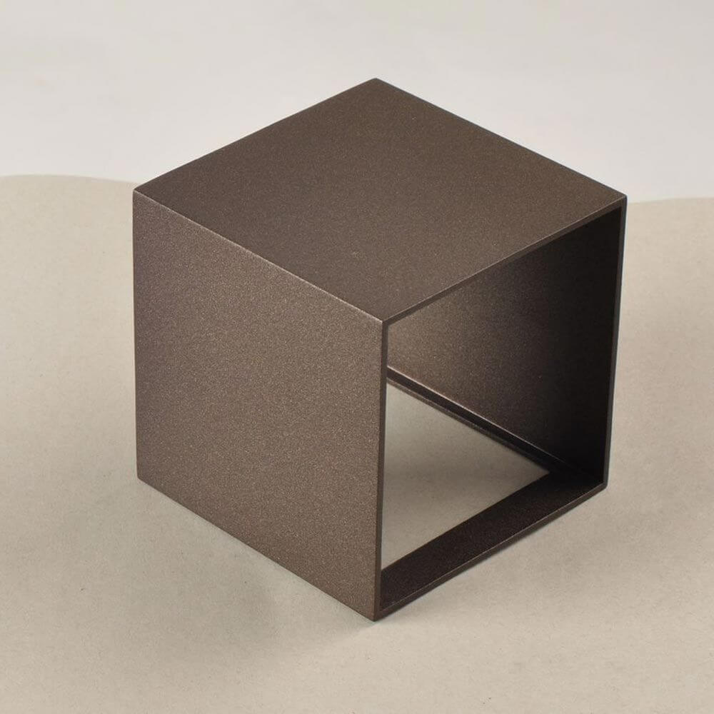 s.luce Ixa cobertura quadrada em marrom para candeeiro de parede LED modular, design moderno.