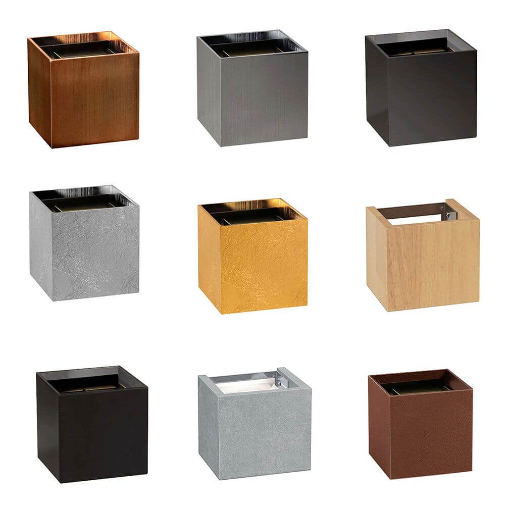 s.luce Ixa Abdeckung quadratisch für Ixa Basis in verschiedenen Farben und Materialien, modern und modular gestaltbar.