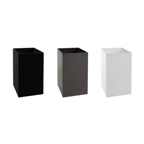 s.luce Ixa XL rectangular cover for Ixa base in black, gray, and white.