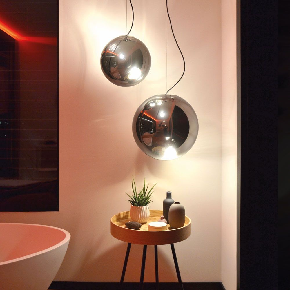 s.luce Sphere Lampe de galerie Boule en verre 5m de suspension