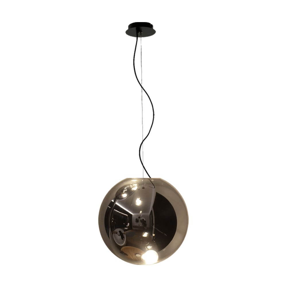s.luce Sphere Pendelleuchte in rauchfarbenem Glas mit E27 Leuchtmittel für modernes Design
