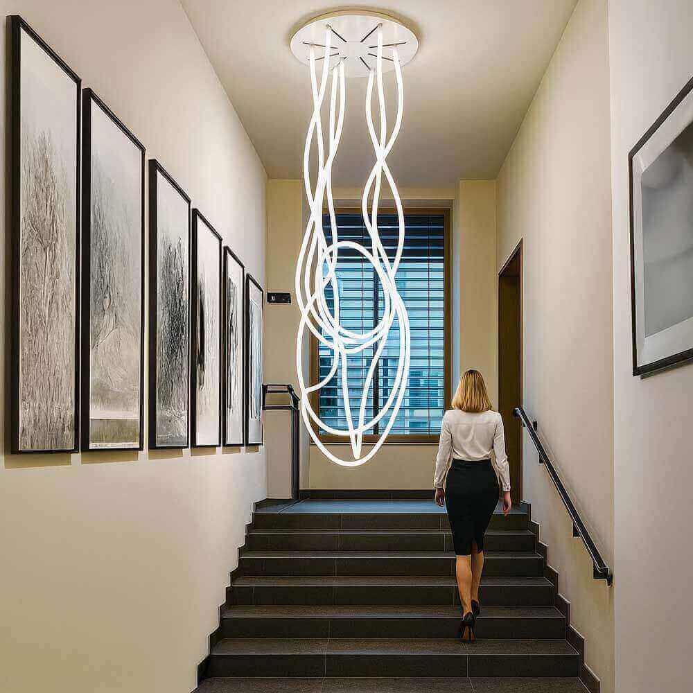 s.luce Arion organische Flex LED Hängelampe Licht-Schlauch Warmweiß