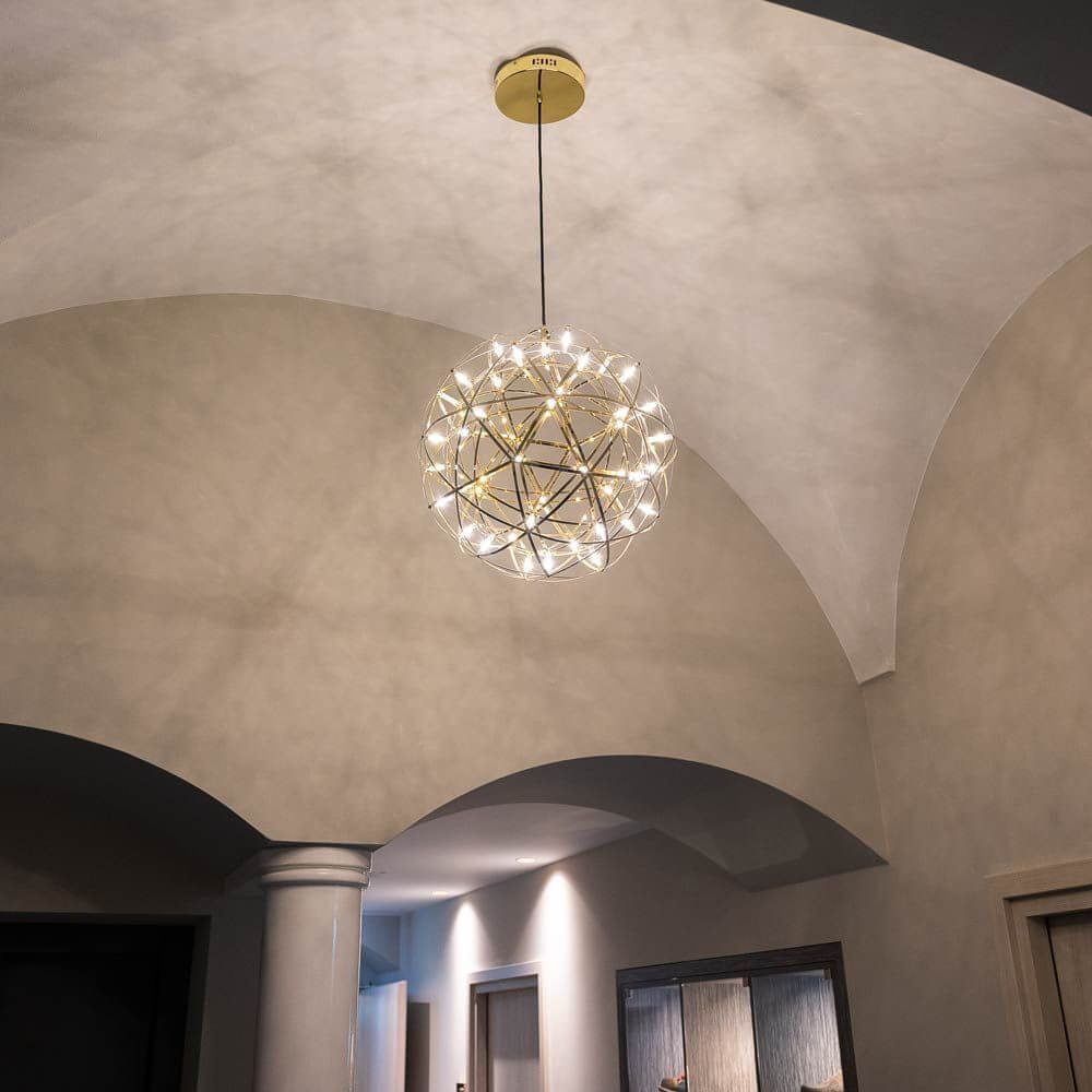 s.luce Atom LED Esstisch-Pendelleuchte 2 bis 5-flammig Balken 160cm elegant über einem Tisch in einem modernen Raum