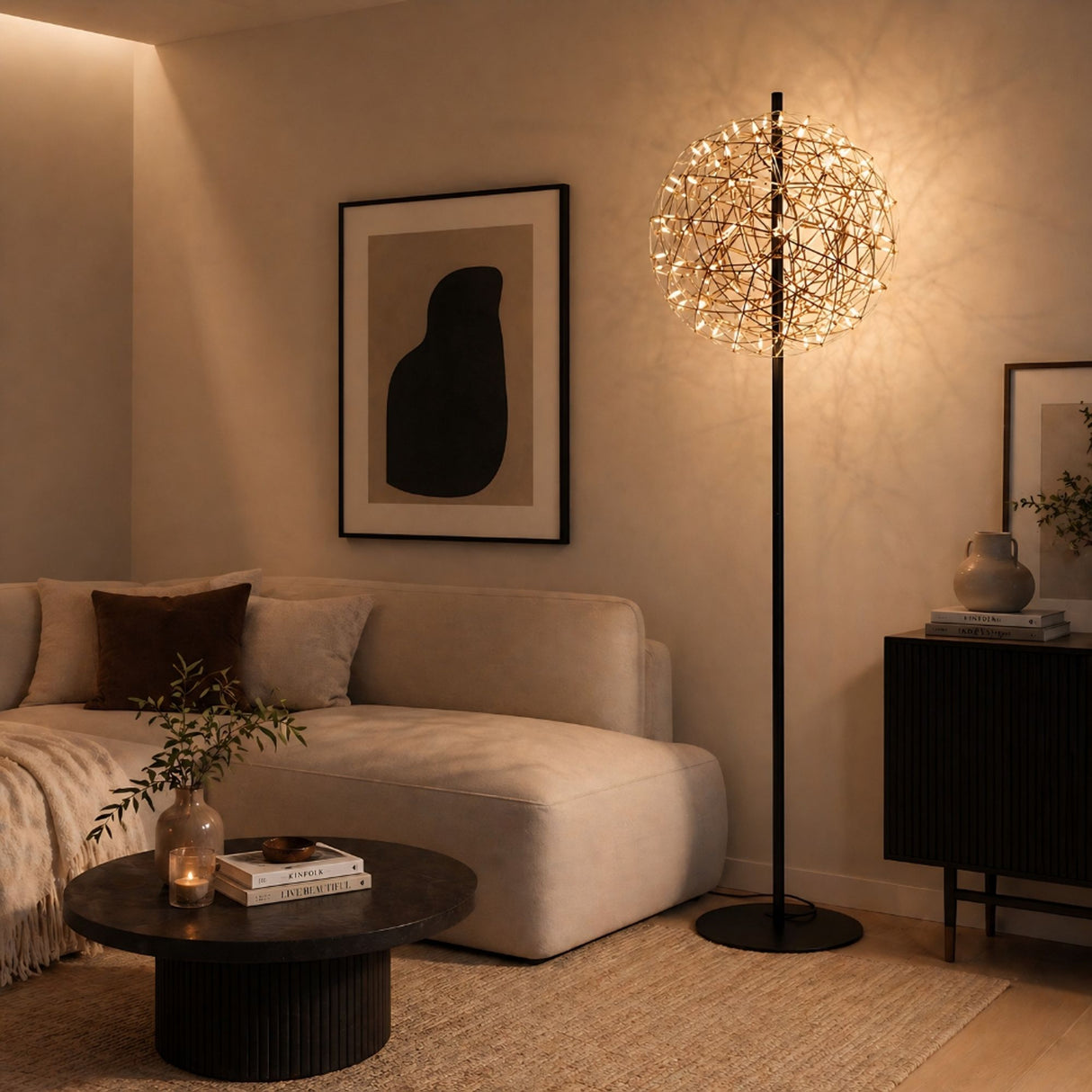 s.luce Metalen LED-vloerlamp Atom met aanraakdimmer