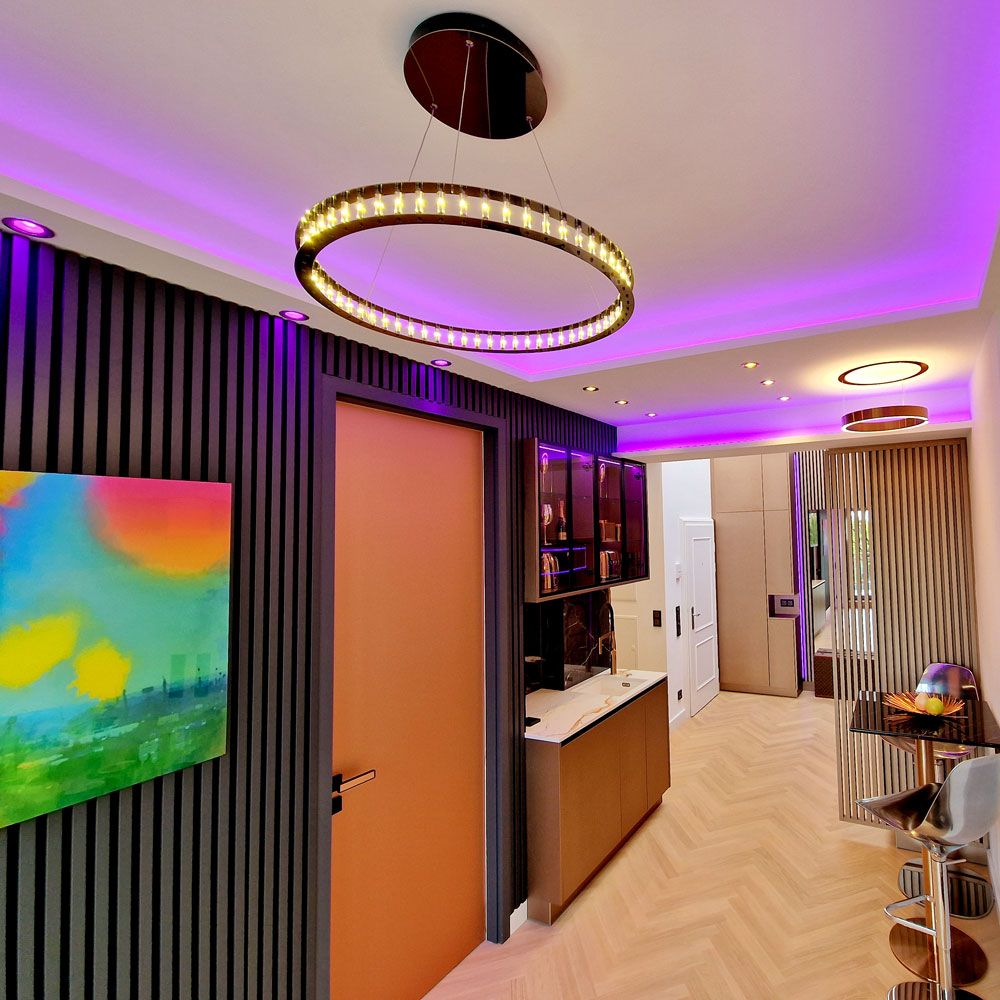 s.luce Lámpara colgante Atom Ring LED Regulable
