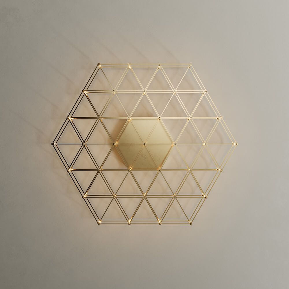 s.luce Atom eckige LED Effekt Wand- & Deckenleuchte in geometrischem Design für elegantes Lichtambiente.
