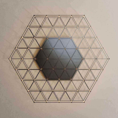 s.luce Atom eckige LED Effekt Wand- & Deckenleuchte in hexagonalem Design mit geometrischen Mustern.