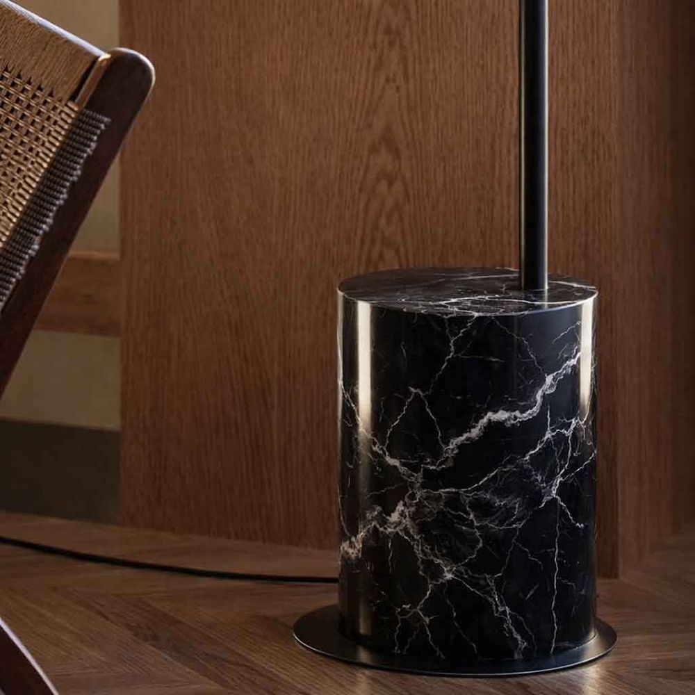 s.luce Lámpara de arco de diseño esférico con moderna base de mármol