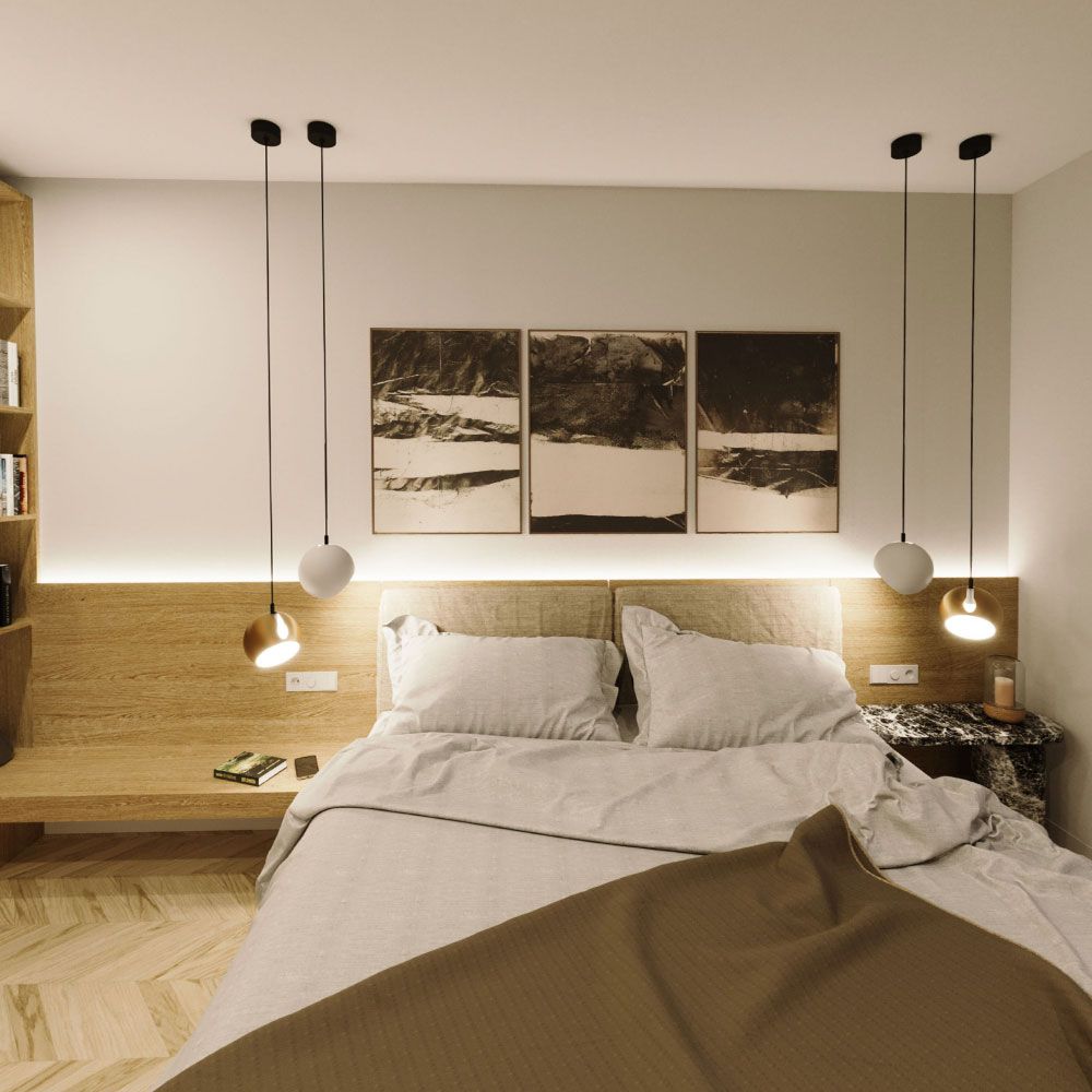 s.luce Ball gallery light replaceable shade 5m suspension