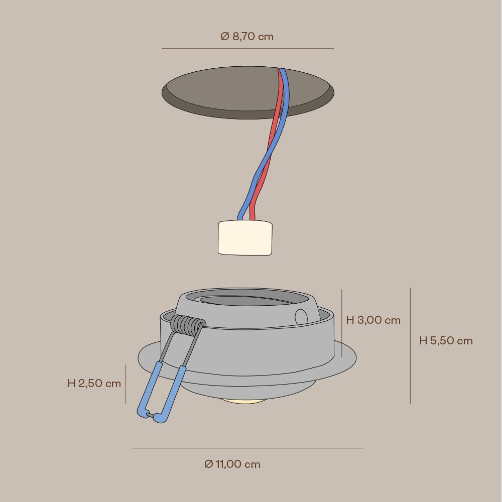 s.luce Beam Einbauspot mit Glaslinse Ø 11cm