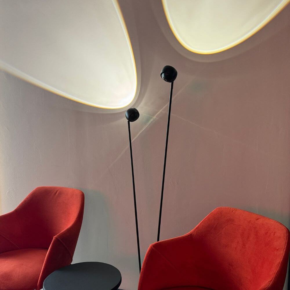 s.luce Beam LED floor lamp 2-light 145cm touch dimmer