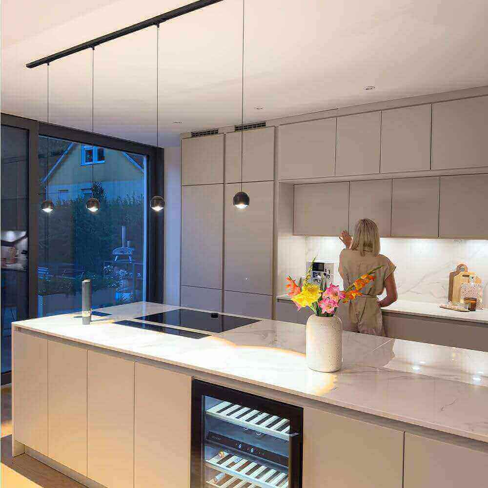 s.luce Beam LED lampada a sospensione Sistema a binario a 1 circuito Alimentazione centrale