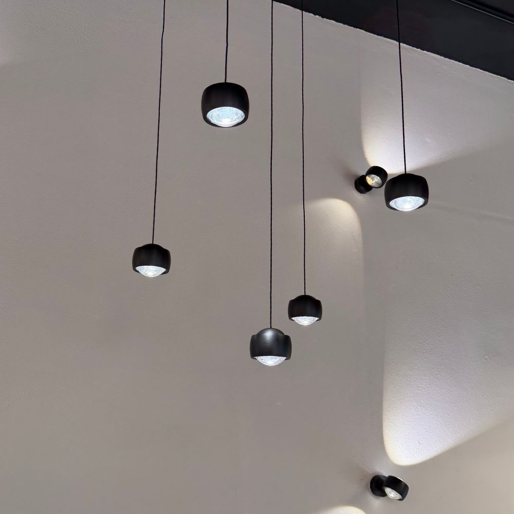 s.luce Beam LED Hängeleuchte Ø 8cm - elegante Pendelleuchten in Schwarz, für modische Raumgestaltung.