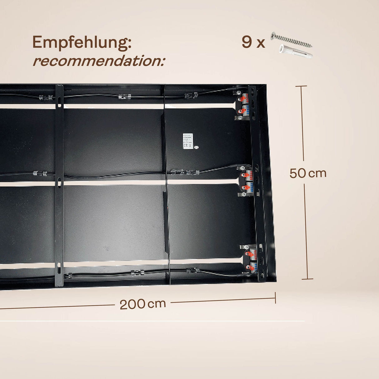 s.luce Candeeiro suspenso de mesa de jantar Belluna com 8 luzes 200cm