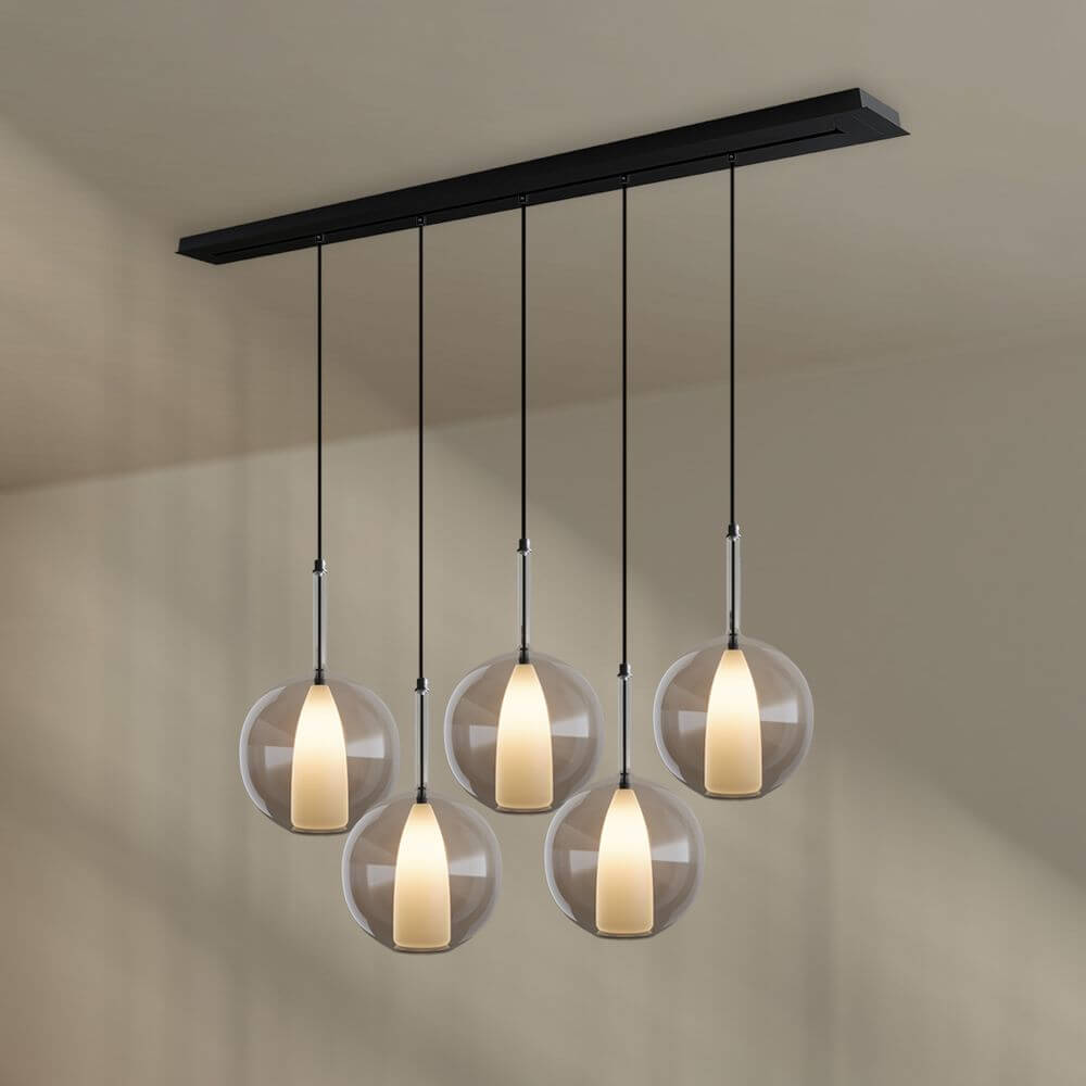 s.luce Belluna taklampa för matbord 5-lampor 160cm baldakin