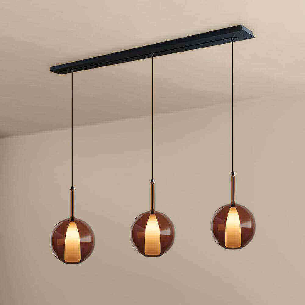 SEEBLEN Lámpara Colgante De 3 Luces Para Isla De Interior, Metal Dorado, Lámparas De Techo Colgantes Para Cocina, Cocina, Isla, Bar, Comedor